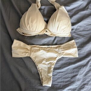 Chic Calzedonia White Cream Bikini Set